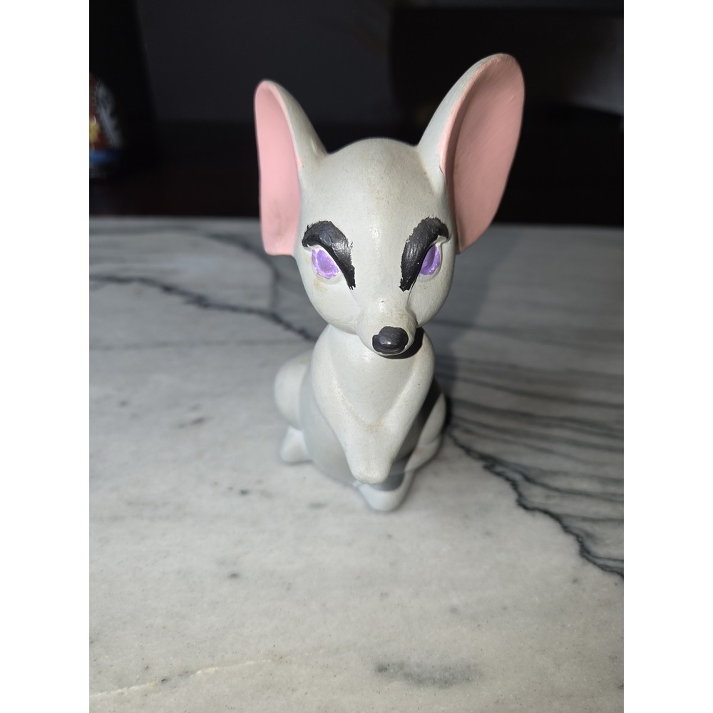 Vintage 1975 Hand Painted Ceramic Mouse Figurine Signed Ray Harden TG 5"